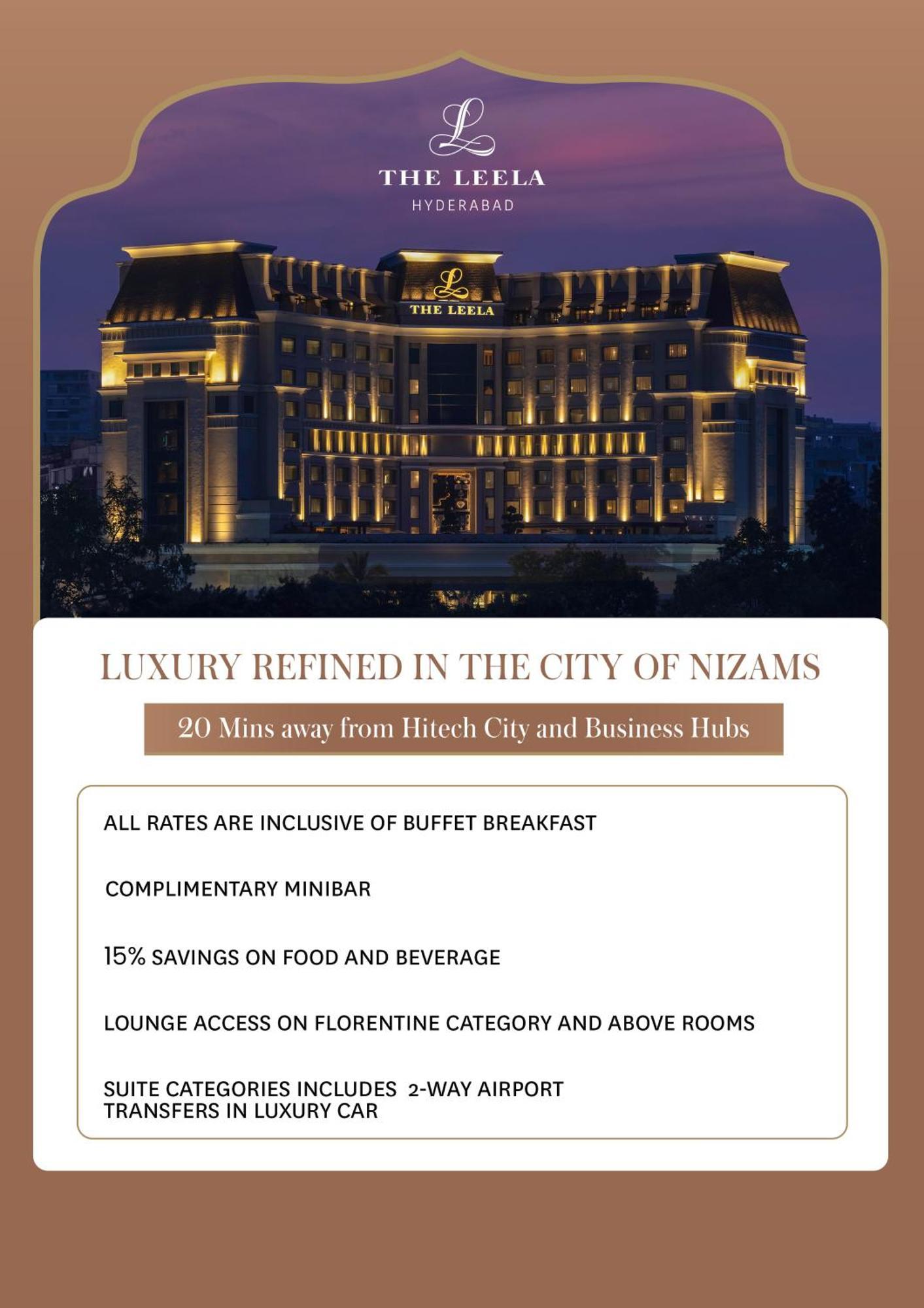 The Leela Hyderabad Banjara Hills Hotel Luaran gambar